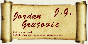 Jordan Grujović vizit kartica